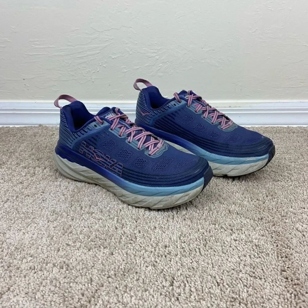 Hoka One One Bondi 6 Running Shoes - Blue & Purple